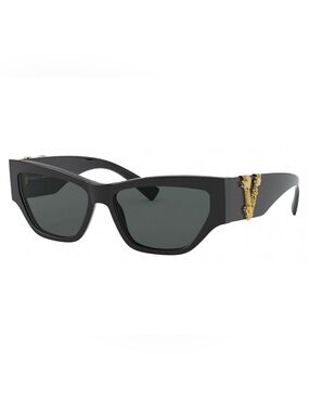 🔥Like New Versace Black Cat-Eye Sunglasses with Gold Medusa Detail🔥